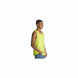 Fruit of the Loom Men's Eversoft Cotton Sleeveless T Shirts  Breathable & Moisture Wicking with Odor Control  Sizes S-4X  Tank-2 Pack-Safety Green  XX