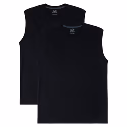 Fruit of the Loom Men's Eversoft Cotton Sleeveless T Shirts Breathable & Moisture Wicking with Odor Control Sizes S-4X Mus ...