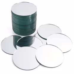 Juvale 50-Pack of Small Round Mirrors for crafts, 3-Inch glass Tile circles for Wall and Table Decor, Mosaics, DIY Home Proje ...