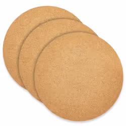Juvale Plant Cork Mat Round Planter Plate for Home Decor House Plants 12 in 3 Pack