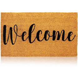 Juvale Natural Coir Doormat  Welcome Mat for Front Door 30 x 17 in