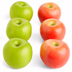 Juvale Artificial Fruit, Red and Green Fake Apples for Home Decor, Photography 2.5 in, 6 Pack