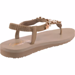 Skechers Women's Meditation-Glass Daisy Flip-Flop  Taupe Multi  10
