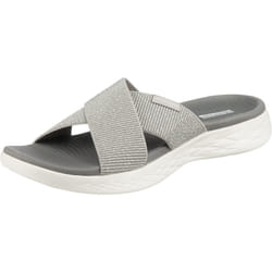 Skechers womens On-the-go 600 - 16259 Slide Sandal  Silver  11 US