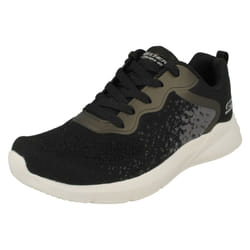 Ladies BOBS SPORTS By Skechers Lace Up Trainers Metro Racket - Black, UK 5