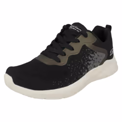 Ladies BOBS SPORTS By Skechers Lace Up Trainers Metro Racket - Black, UK 6