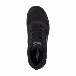 ) Skechers Track Knockhill Leather Men's Black Trainers - Black, 10 (Adults'