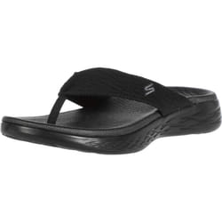 Skechers womens On-the-go 600 - Sunny Flip Flop  Black  9 US