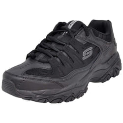 Skechers Men's Afterburn Lace-up Sneaker Black/Black 8.5 XW US