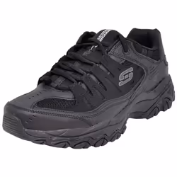 Skechers Men's Afterburn Lace-up Sneaker Black/Black 9.5 XW US