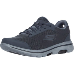 Skechers mens Gowalk 5 Demitasse - Textured Knit Lace Up Performance Sneaker Walking Shoe  Charcoal/Black  10.5 X-Wide US