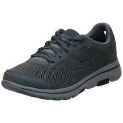 Skechers mens gowalk 5 Demitasse - Textured Knit Lace Up Performance Walking Shoe Sneaker charcoalBlack 11 D M