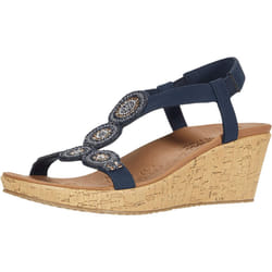 Skechers womens Beverlee - Date Glam Sandal   Navy   7.5 medium US