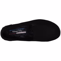 Skechers Women's Reggae Fest Willows Flat Black/Black Mesh 8.5 M US