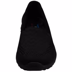 Skechers Women's Reggae Fest Willows Flat Black/Black Mesh 8.5 M US