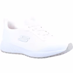 Skechers: Womens Squad SR Lace Up Safety Black size UK3 - 7, White