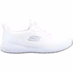 Skechers: Womens Squad SR Lace Up Safety Black size UK3 - 8, White