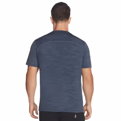 Skechers Mens On The Road Heathered Jersey Technical Crew Neck T-Shirt - M, Smoke Blue/Blue Iris