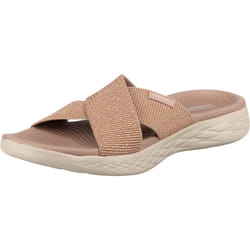 Skechers womens On-the-go 600 - 16259 Slide Sandal  Rose Gold  6 Wide US