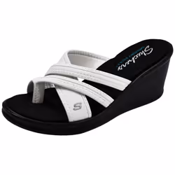 Skechers Women's Rumblers Wedge Sandal White 10 M US