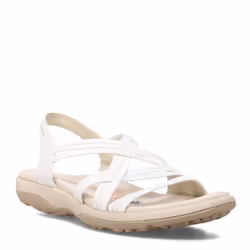 Skechers womens Reggae Slim Simply Stretch Sport Sandal  White  7 US