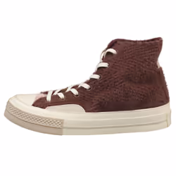 Converse Chuck 70 Hi Unisex Fashion Trainers in DarK Wine - 7.5