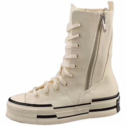 Converse Chuck 70 Plus X-hi Womens Casual Trainers in Egret Black - 6.5