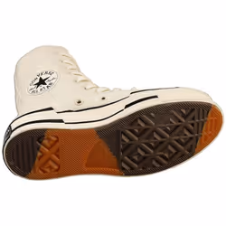 Converse Chuck 70 Plus X-hi Womens Casual Trainers in Egret Black - 6.5