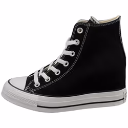 Converse Ctas Wedge Hi Womens Casual Trainers in Black White - 4