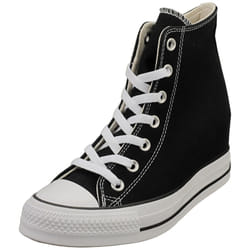 Converse Ctas Wedge Hi Womens Casual Trainers in Black White - 6