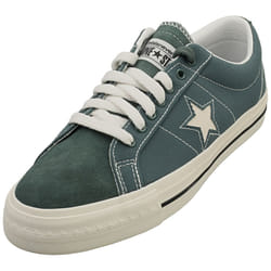 Converse One Star Pro Ox Unisex Casual Trainers in Green White - 7.5