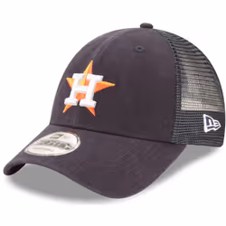 New Era MLB The League 9FORTY Team Color Primary Logo Mesh Trucker Adjustable Hat Cap One Size Fits All - Houston Astros Navy