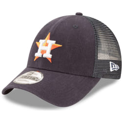 New Era MLB The League 9FORTY Team Color Primary Logo Mesh Trucker Adjustable Hat Cap One Size Fits All - Houston Astros Navy
