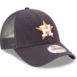 New Era MLB The League 9FORTY Team Color Primary Logo Mesh Trucker Adjustable Hat Cap One Size Fits All - Houston Astros Navy