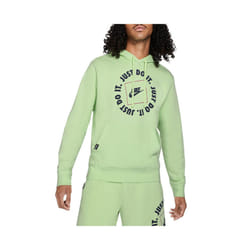 NIKE Mens Fleece Hoodie JDI Hooded Sweatshirt Green - XL