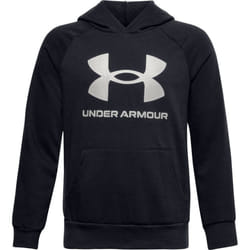 Under Armour Boys Rival Fleece Hoodie   Black (001)/Onyx White   Youth