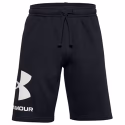 Under Armour Mens 2021 Rival FLC Big Logo Soft Brushed Cotton Fleece Shorts - M, Black/Onyx White
