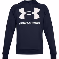 Under Armour Mens 2021 Rival Fleece Big Logo Soft Fleece Raglan Hoodie Hoody - L, Navy