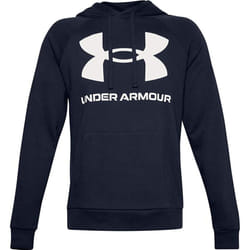 Under Armour Mens 2021 Rival Fleece Big Logo Soft Fleece Raglan Hoodie Hoody - L, Navy