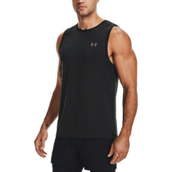 Under Armour Mens Vests Tank Top Summer Tees - Black, L