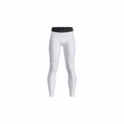 Under Armour Boys HeatGear Armour Leggings White (100)/Black Large