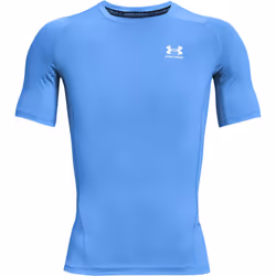Under Armour Men's Armour HeatGear Compression Short-Sleeve T-Shirt   Carolina Blue (475)/White  Large
