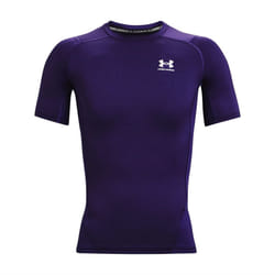 Under Armour Men's Armour HeatGear Compression Short-Sleeve T-Shirt   Purple (500)/White  Large