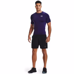Under Armour Men's Armour HeatGear Compression Short-Sleeve T-Shirt   Purple (500)/White  Large