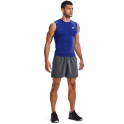 Under Armour Men's Armour HeatGear Compression Sleeveless T-Shirt   Royal Blue (400)/White  Large