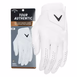Golf 2022 Tour Authentic Glove (White, Standard XX-Large, Worn on Right Hand)