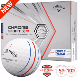 CALLAWAY CHROME SOFT X LS TRIPLE TRACK GOLF BALLS / WHITE / MULTIBUY DOZEN DEALS