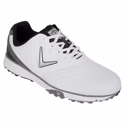 Callaway Golf Mens M258 Chev Max Waterproof Spiked Breathable Golf Shoes - UK 7.5, White/Black