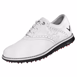 Callaway Golf Mens M597 LUX Leather Upper Spikeless Cushioned Golf Shoes - UK 7, White/White
