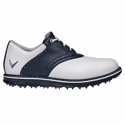 Callaway Golf Mens M597 LUX Leather Upper Spikeless Cushioned Golf Shoes - UK 7, White/Navy